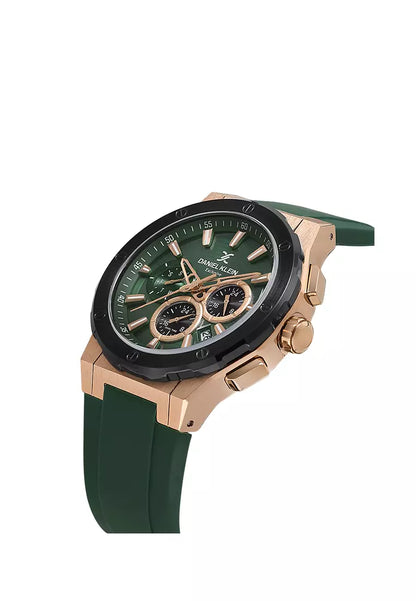 DANIEL KLEIN  DK.1.13997-4 GREEN RUBBER BAND GREEN DIAL  FOR MEN