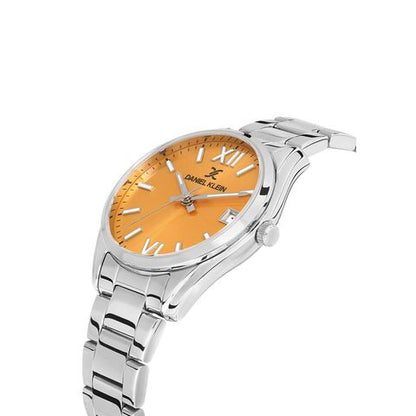 DANIEL KLEIN  DK.1.13482-3 SILVER STEEL BAND YELLOW DIAL  FOR WOMEN