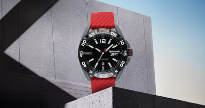 Reebok RV-EMB-G3-PAIR-BW Red Rubber Band Black Dial For Men