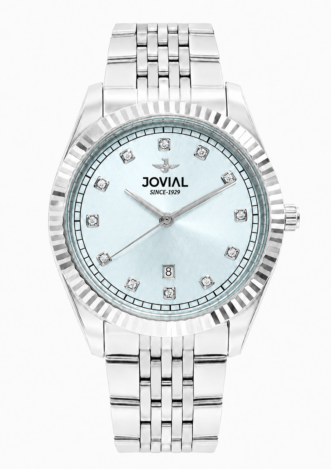JOVIAL 5058GSMQ04E SILVER STEEL BAND  DIAL  FOR MEN