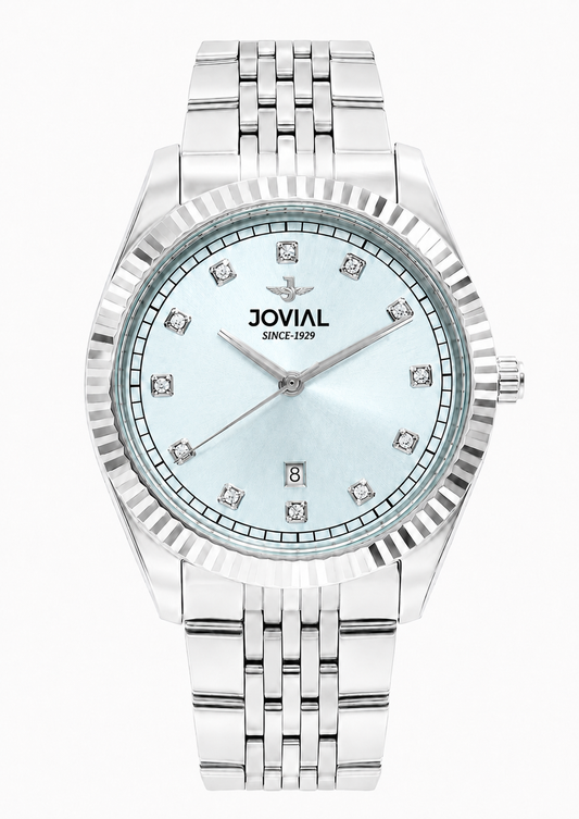 JOVIAL 5058GSMQ04E SILVER STEEL BAND  DIAL  FOR MEN