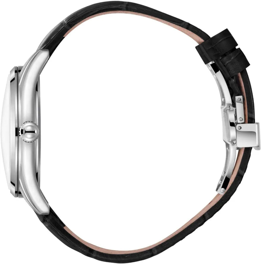 POLO BP3811X.331 BLACK LEATHER BAND WHITE DIAL  FOR MEN