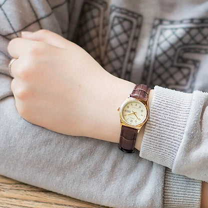 Casio LTP-V006GL-9B Analog Brown Leather Roman