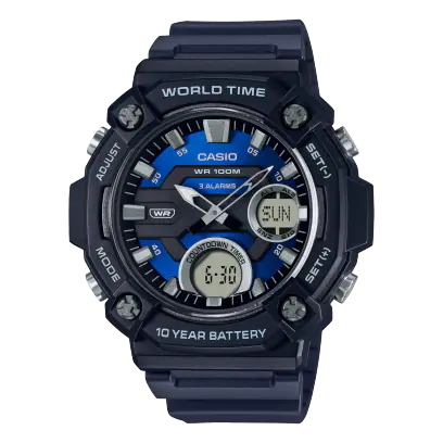 Casio, AEQ-120W-2AVDF, Men's Watch - Navy Blue Resin