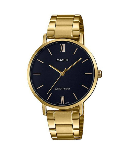 Casio LTP-VT01G-1B Gold Band for Women