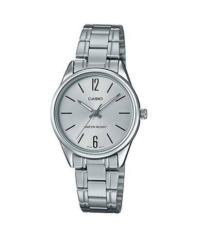 CASIO  LTP-V005D-7B SILVER STEEL BAND SILVER DIAL  FOR WOMEN