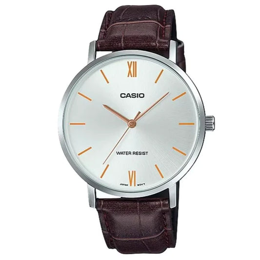 Casio LTP-VT01L-7B2 Brown Leather Strap Watch for Women