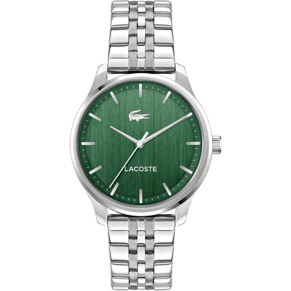 LACOSTE 2011509 SILVER STEEL BAND GREEN DIAL FOR MEN