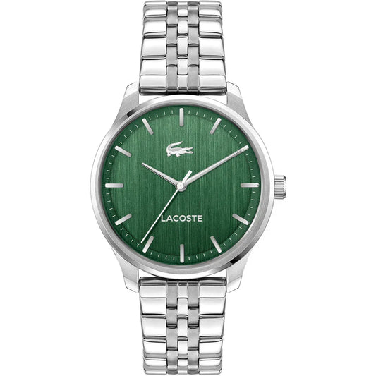 LACOSTE 2011509 SILVER STEEL BAND GREEN DIAL FOR MEN