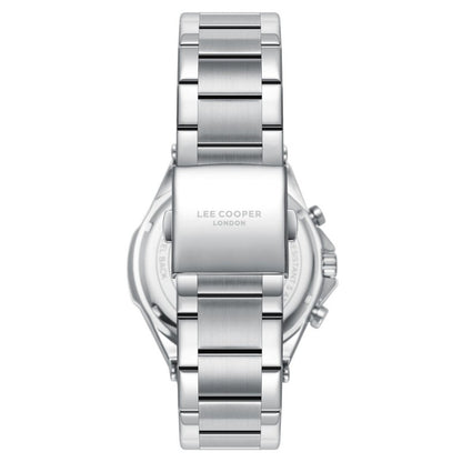 LEE COOPER LC08219.350 SILVER STEEL BAND BLACK DIAL  FOR MEN