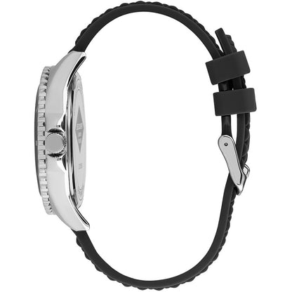 LEE COOPER LC07361.351 BLACK RUBBER BAND BLACK DIAL  FOR MEN