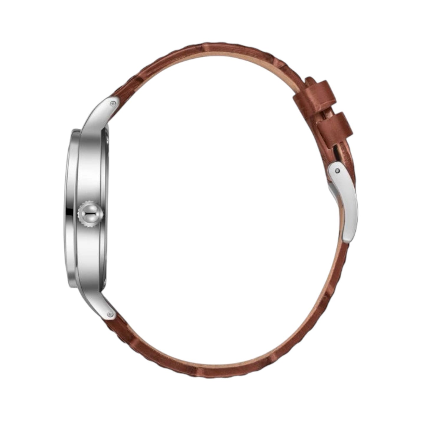 LEE COOPER LC08277.332 BROWN LEATHER BAND SILVER DIAL  FOR MEN