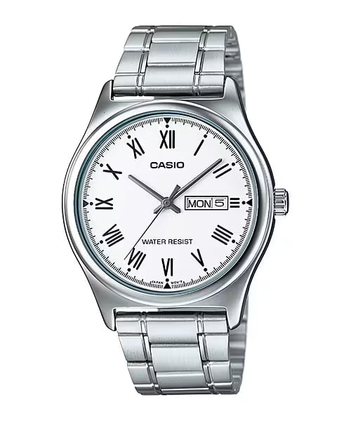 CASIO Men's Analog White Dial Watch - MTP-V006D-7B