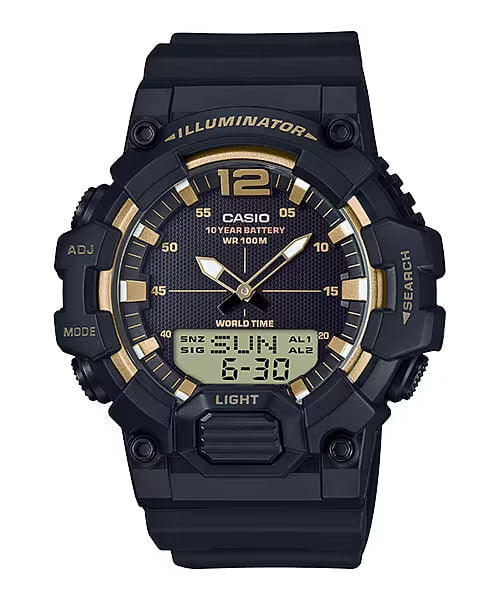 Casio Men's Analog-Digital Combination Black Resin Band