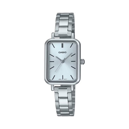 Casio Silver St. Steel Silver Dial For Women LTP-V009D-2E