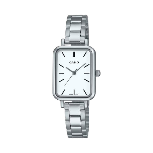 CASIO LTP-V009D-7E Round Square White Metal Women's Watch