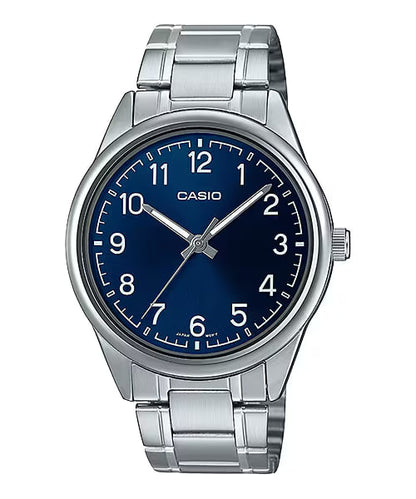 Casio Men's Analog Watch MTP-V005D-2B4 Silver Stainless Steel Watch