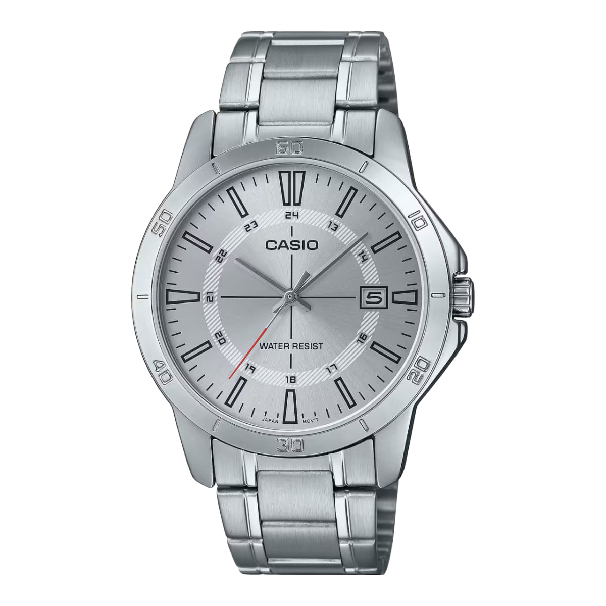 Casio Standard Analog Stainless Steel Silver Dial Quartz MTP-V004D-7C Men's Watch