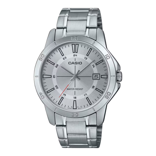 Casio Standard Analog Stainless Steel Silver Dial Quartz MTP-V004D-7C Men's Watch