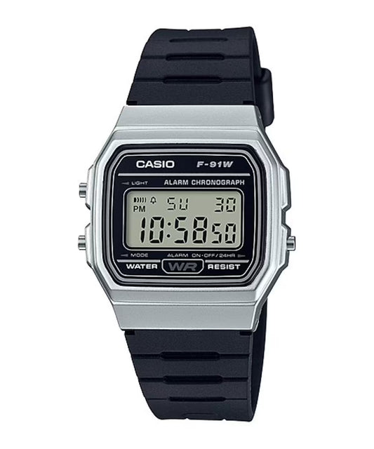 Casio Vintage Black Resin Digital Men's Watch - F91WM-7A