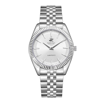 POLO BP3830X.330 SILVER STEEL BAND SILVER DIAL  FOR MEN