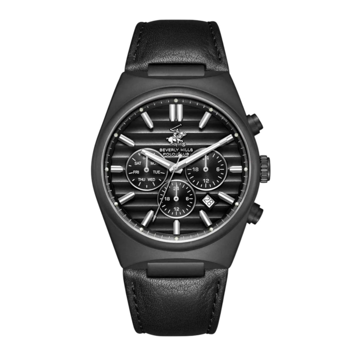 POLO BP3821X.651 BLACK LEATHER BAND BLACK DIAL  FOR MEN