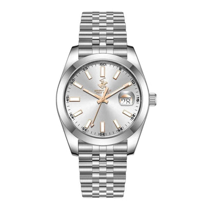 POLO BP3810X.330 SILVER STEEL BAND SILVER DIAL  FOR MEN