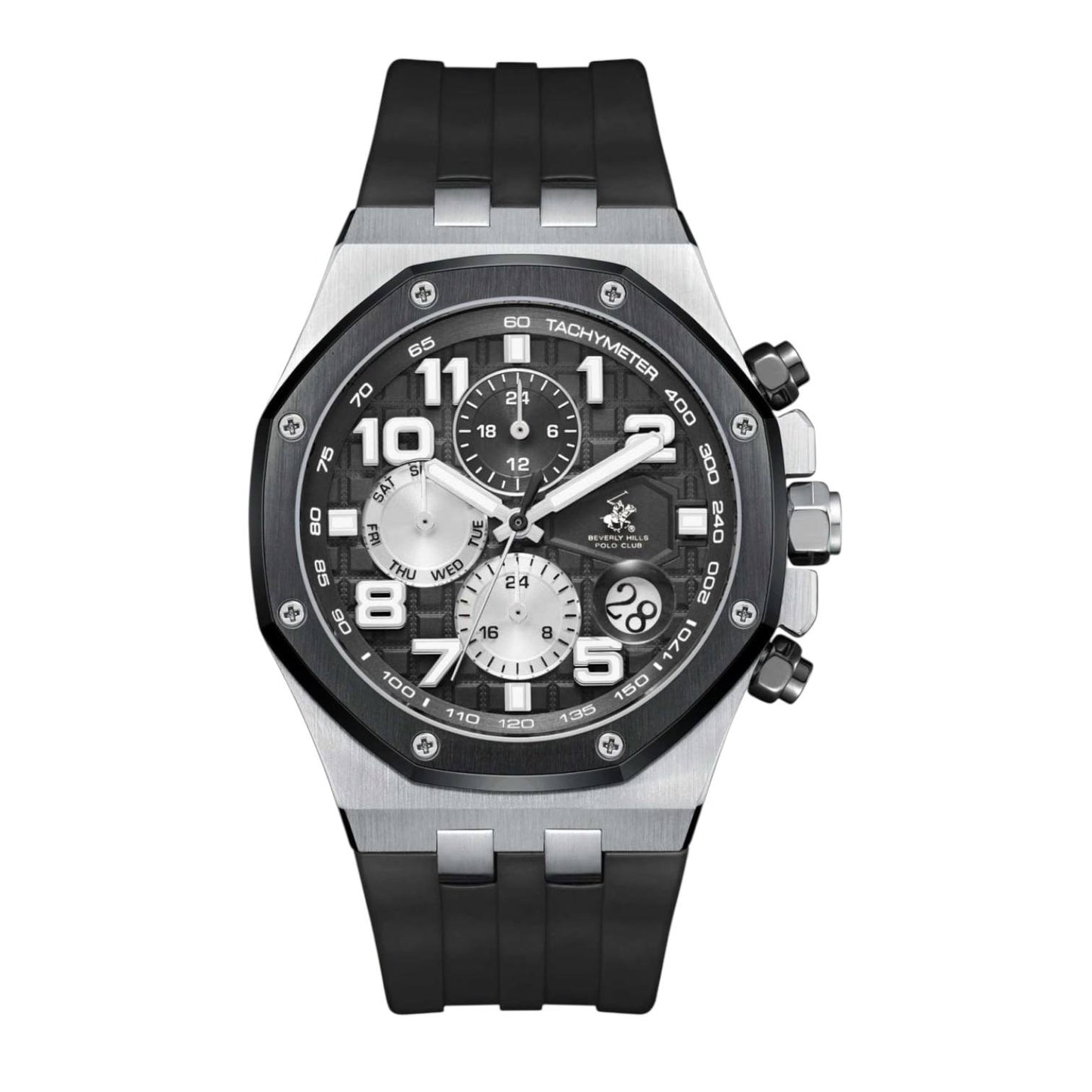 POLO BP3783X.351 BLACK RUBBER BAND BLACK DIAL  FOR MEN