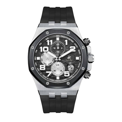 POLO BP3783X.351 BLACK RUBBER BAND BLACK DIAL  FOR MEN