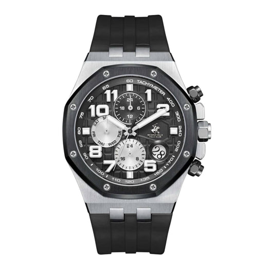 POLO BP3783X.351 BLACK RUBBER BAND BLACK DIAL  FOR MEN