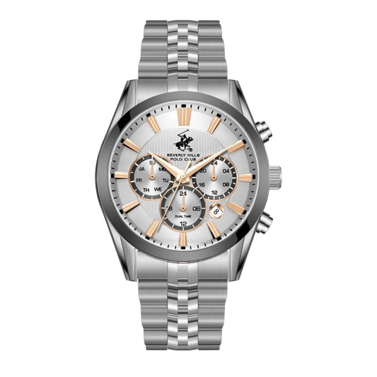 POLO BP3782X.330 SILVER STEEL BAND SILVER DIAL  FOR MEN