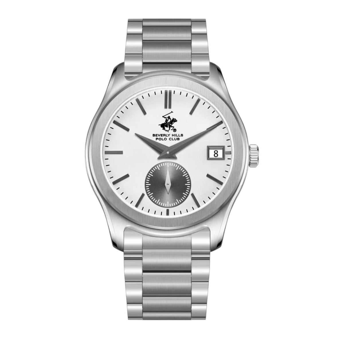 POLO BP3772X.330 SILVER STEEL BAND WHITE DIAL  FOR MEN