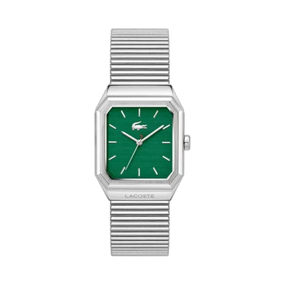 LACOSTE '2011501 SILVER STEEL BAND GREEN DIAL  FOR MEN