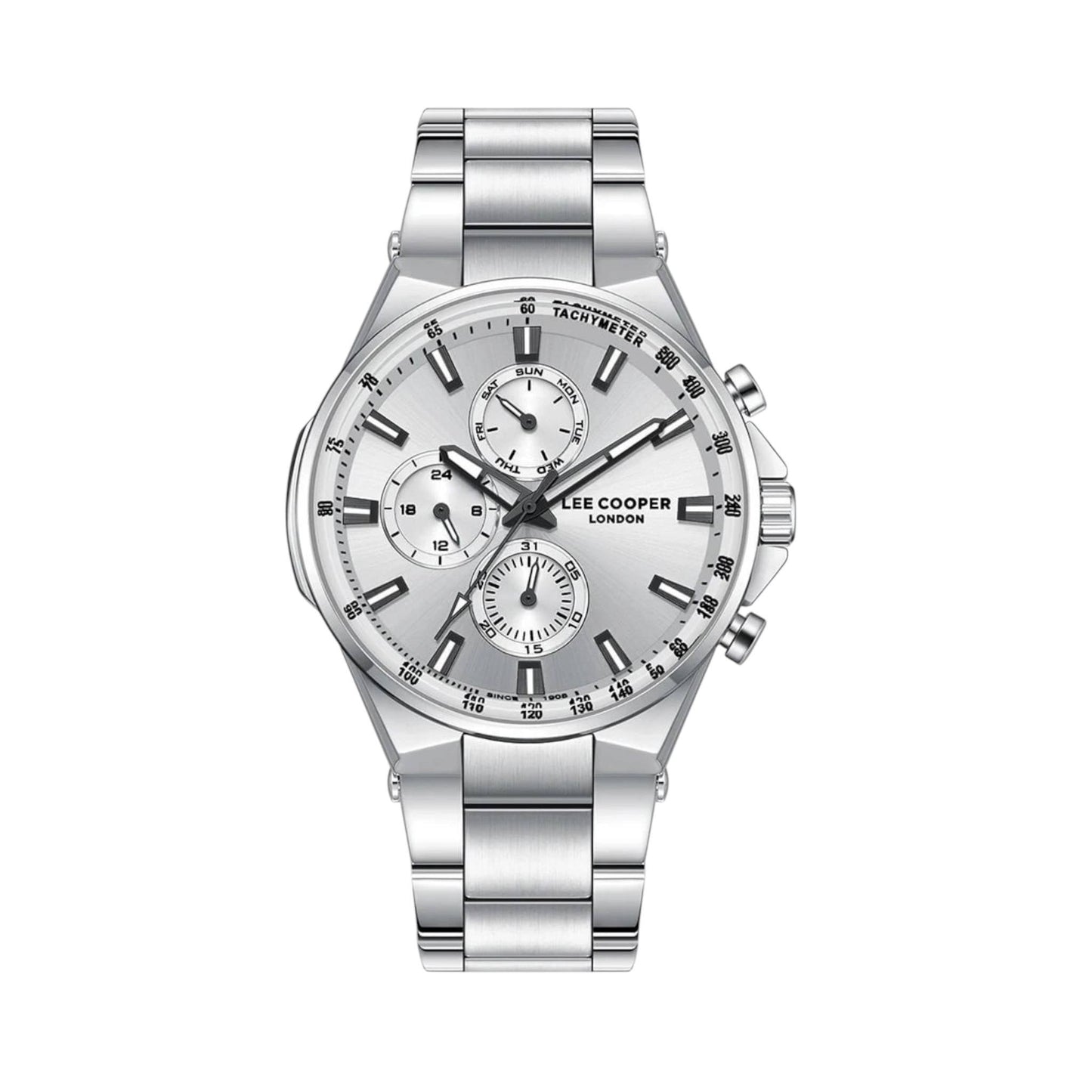 LEE COOPER LC08219.330 SILVER STEEL BAND SILVER DIAL  FOR MEN
