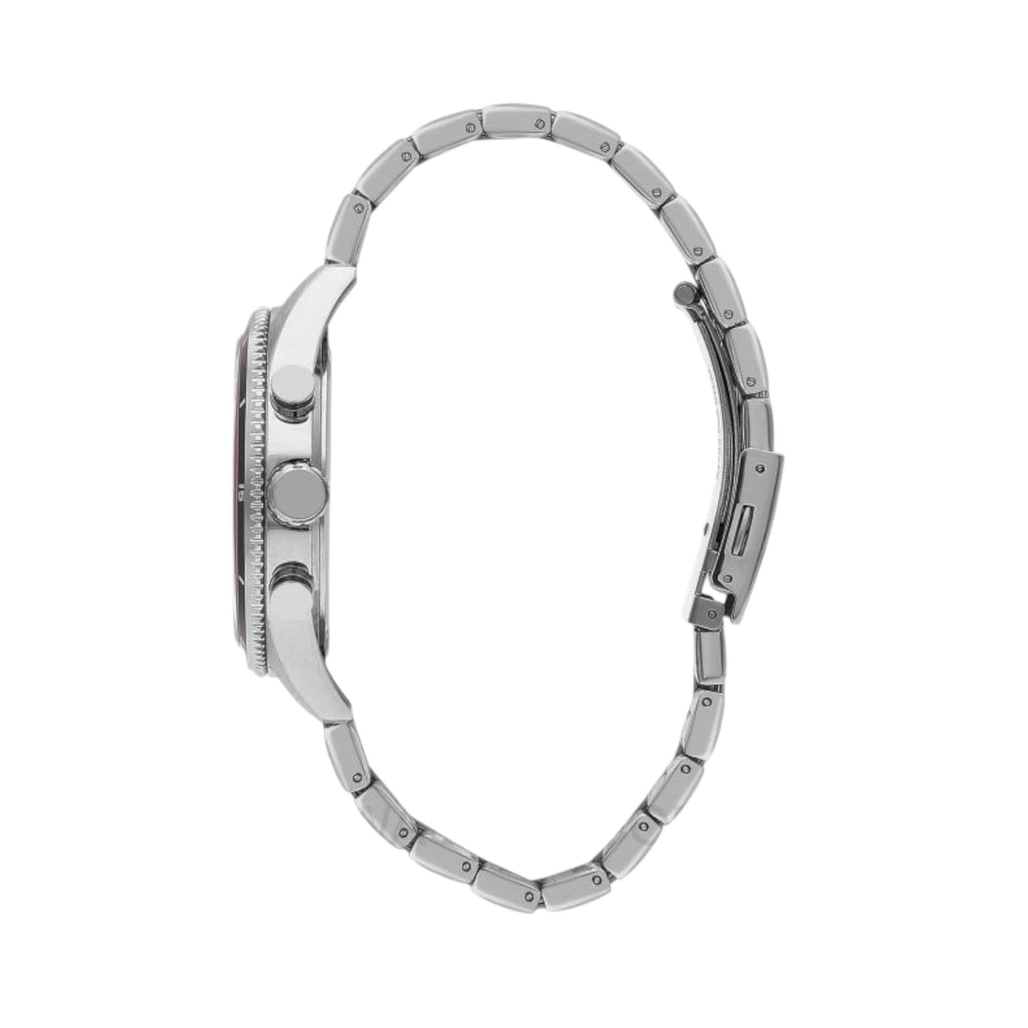 LEE COOPER LC07641.350 SILVER STEEL BAND BLACK DIAL  FOR MEN