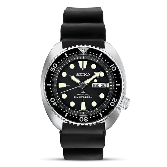 SEIKO SRPE93K1 BLACK RUBBER BAND BLACK DIAL FOR MEN
