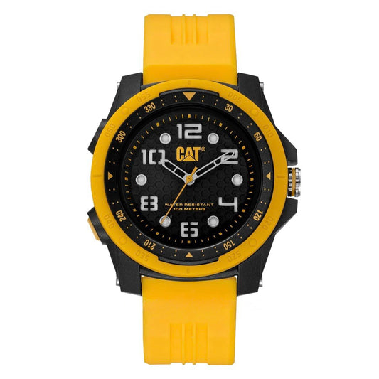 CAT LP.160.27.131 Yellow Rubber Band Black Dial For Men