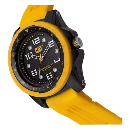 CAT LP.160.27.131 Yellow Rubber Band Black Dial For Men