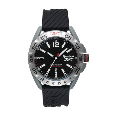 Reebok RV-EMB-G3-PAIB-BW Black Rubber Band Black Dial For Men