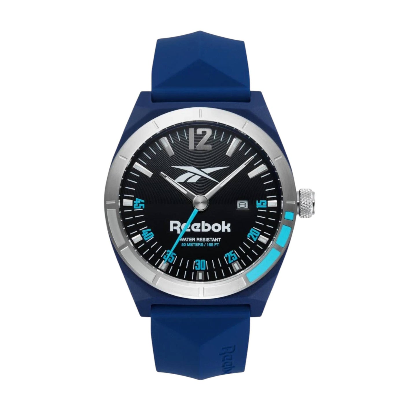 Reebok RV-LGA-G3-PNIN-A1 Blue Rubber Band Black Dial For Men