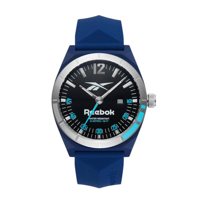 Reebok RV-LGA-G3-PNIN-A1 Blue Rubber Band Black Dial For Men