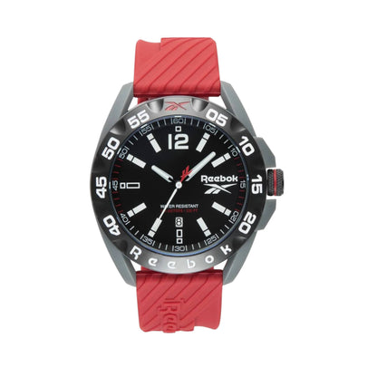 Reebok RV-EMB-G3-PAIR-BW Red Rubber Band Black Dial For Men