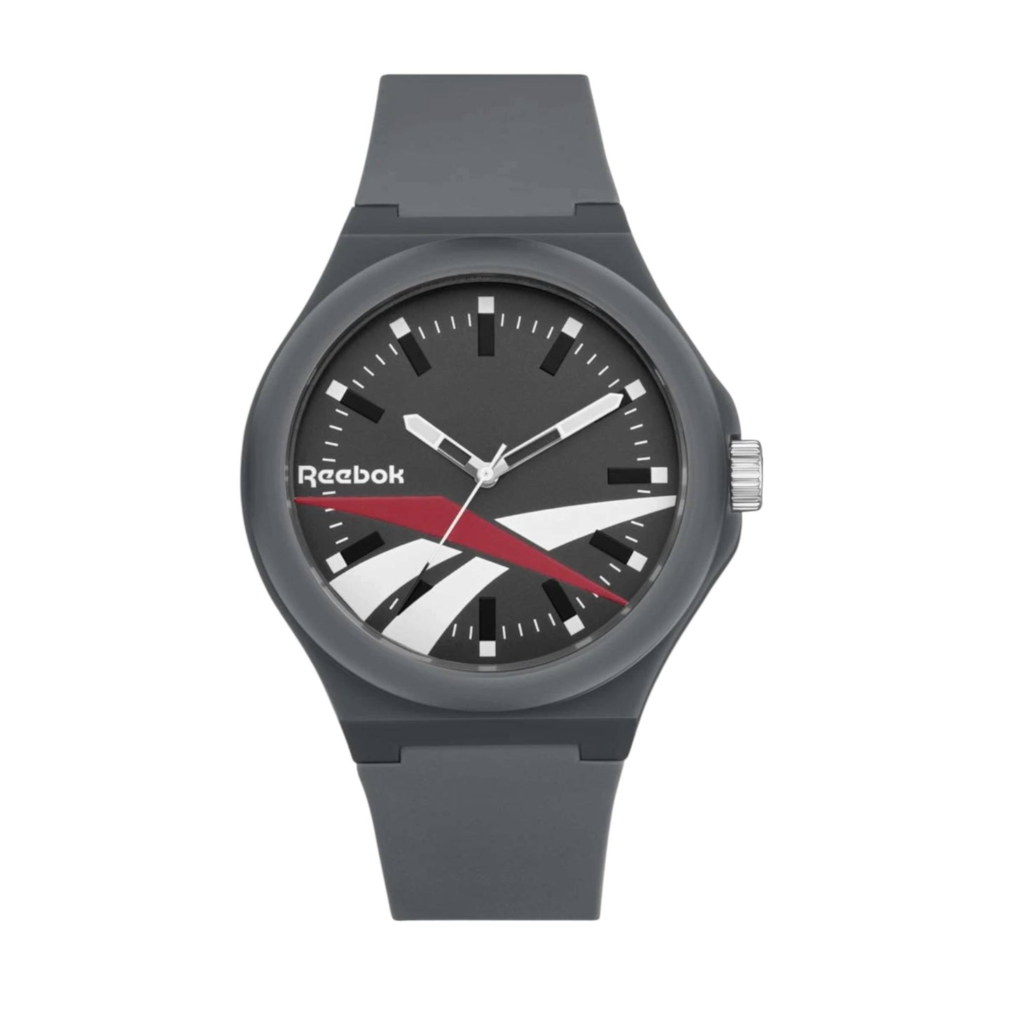 Reebok RV-RUN-G2-PAIA-AW Grey Rubber Band Grey Dial For Men