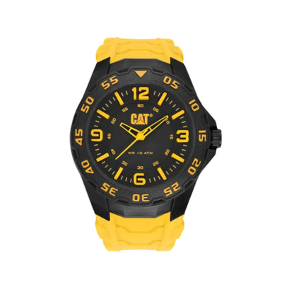 CAT LB.111.27.137 Yellow Rubber Band Black Dial For Men