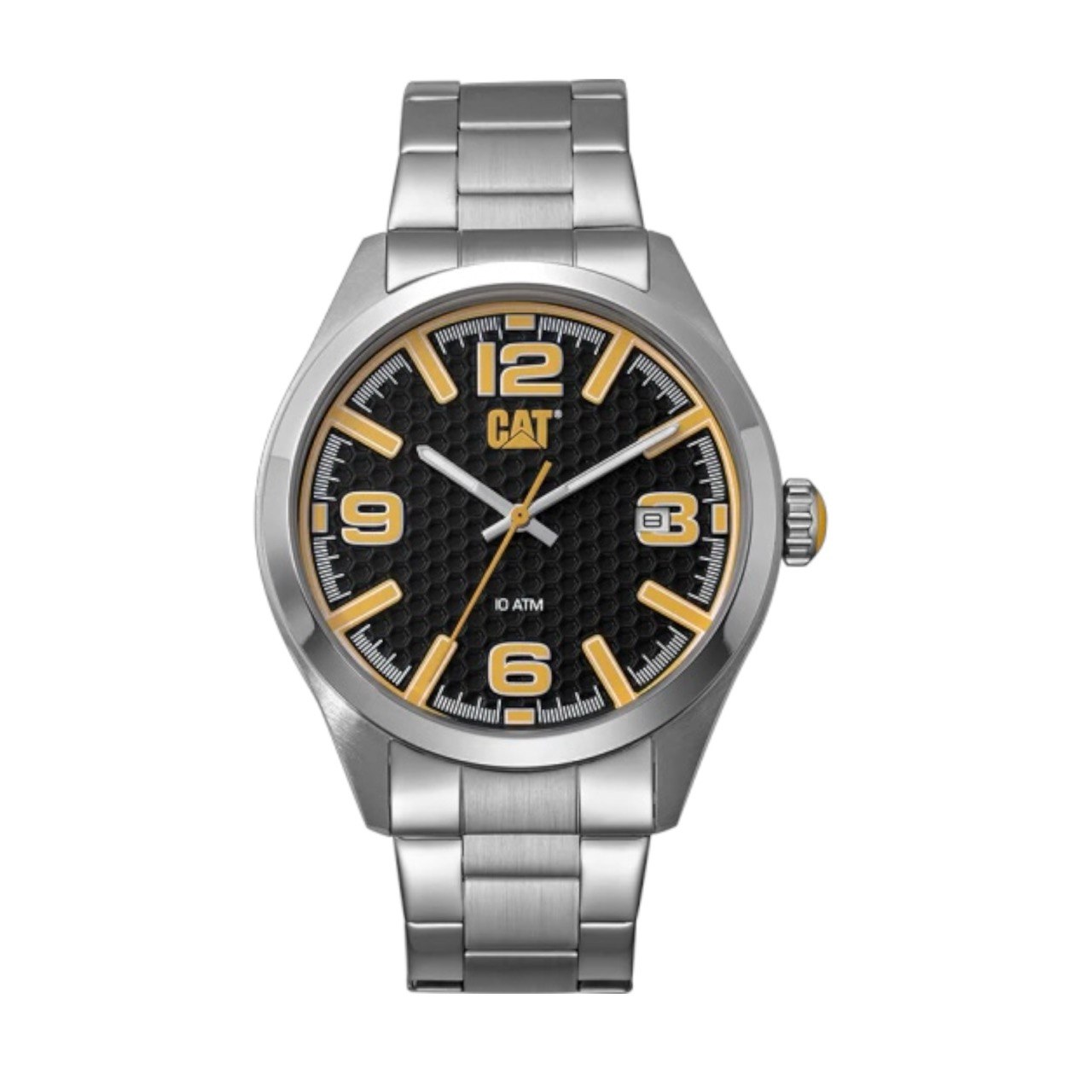 CAT QA.141.11.137 Silver Steel Band Black Dial For Men