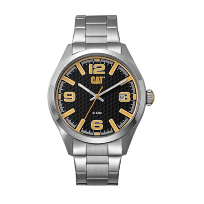 CAT QA.141.11.137 Silver Steel Band Black Dial For Men