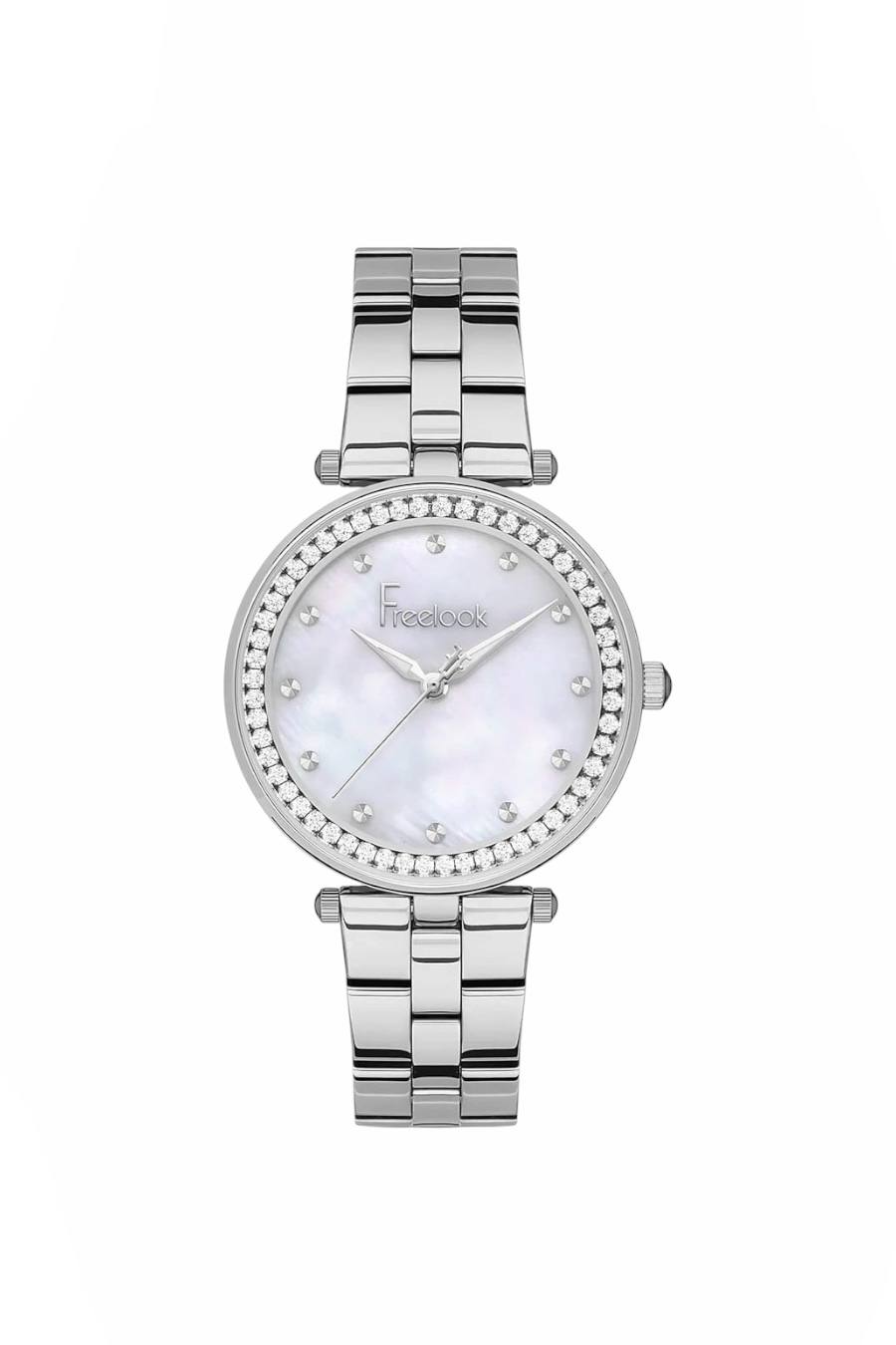 FREELOOK FL.1.10368-1 SILVER STEEL BAND WHITE DIAL  FOR WOMEN