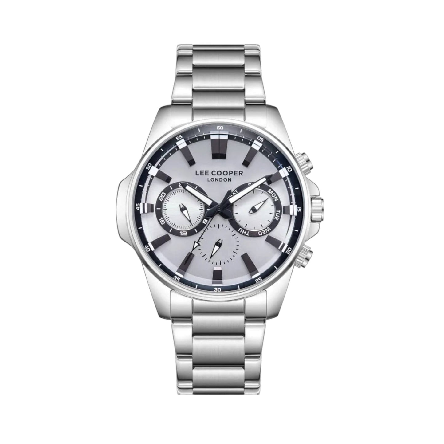 LEE COOPER LC08253.330 SILVER STEEL BAND SILVER DIAL  FOR MEN