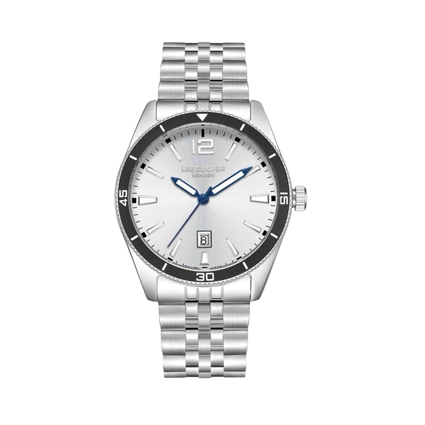 LEE COOPER LC08281.330 SILVER STEEL BAND SILVER DIAL  FOR MEN