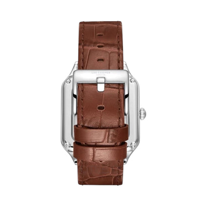 LEE COOPER LC08277.332 BROWN LEATHER BAND SILVER DIAL  FOR MEN